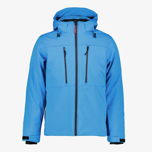 Heren softshell ski-jas 8000 mm waterkolom blauw
