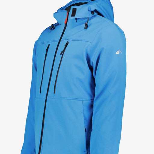 Heren softshell ski-jas 8000 mm waterkolom blauw
