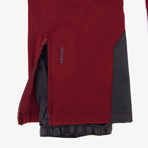 Heren softshell skibroek 8000 mm waterkolom rood