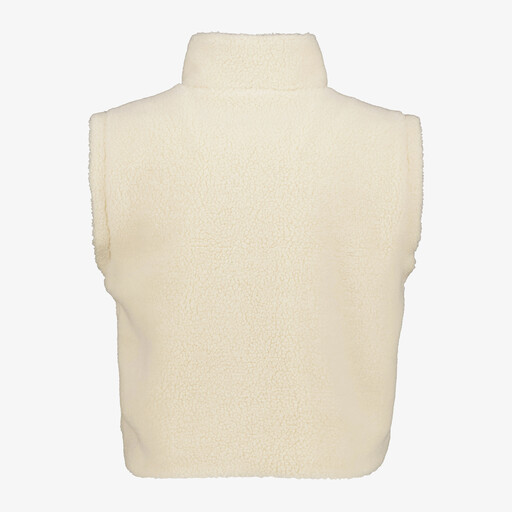 Dames teddy gilet crème
