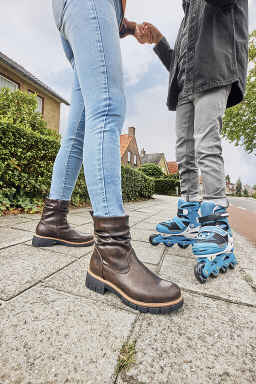Gevoerde dames boots bruin