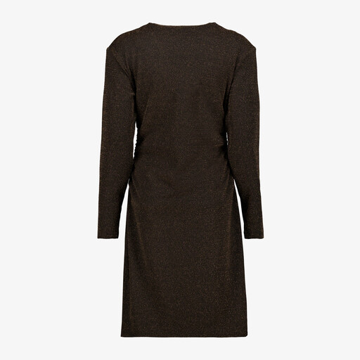 Dames party jurk zwart met gouden shimmer
