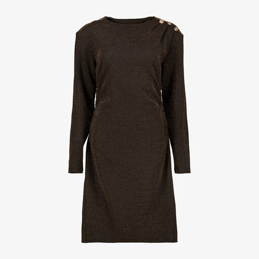 Dames party jurk zwart met gouden shimmer