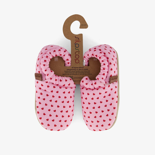 Sweetheart kinder pantoffels met hartjes roze