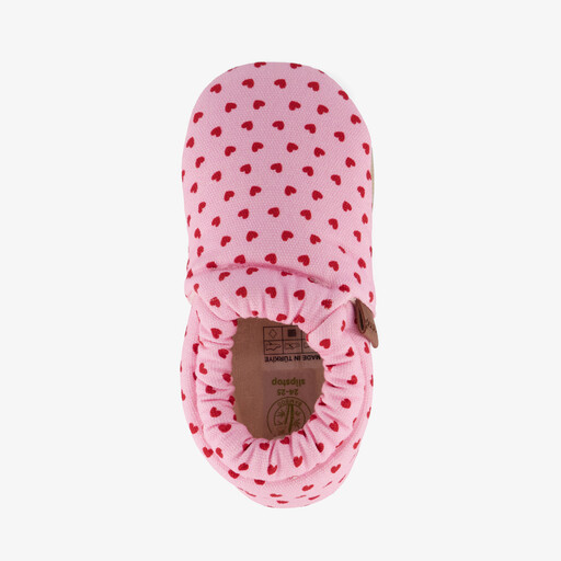 Sweetheart kinder pantoffels met hartjes roze