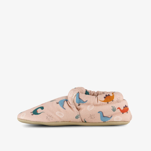 Dinos kinder pantoffels met dinos lichtroze