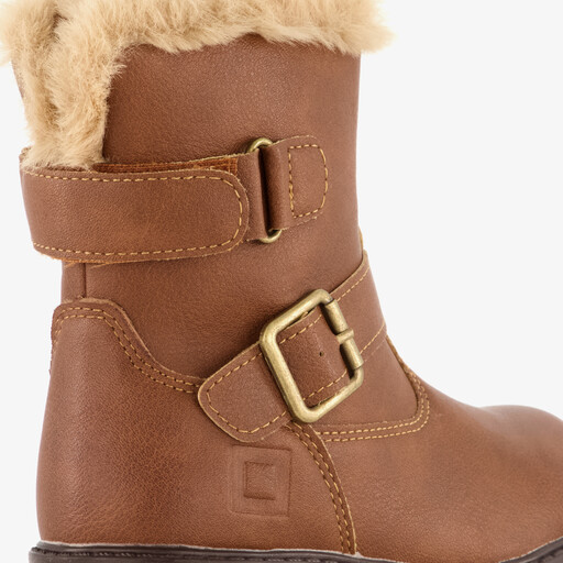 Gevoerde meisjes boots cognacbruin