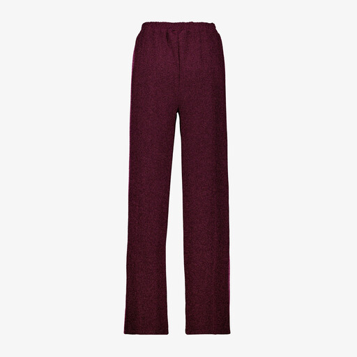 Dames broek met shimmer bordeauxrood