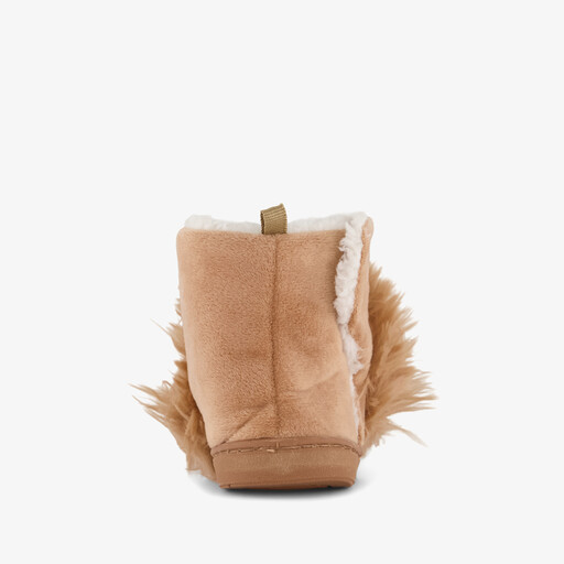 Hoge kinder pantoffels leeuw bruin