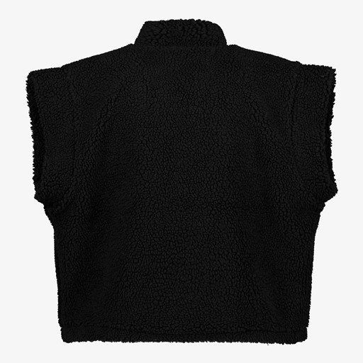 Dames teddy gilet zwart