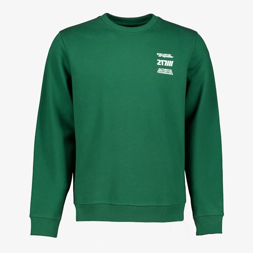 Heren sweater met opdruk groen
