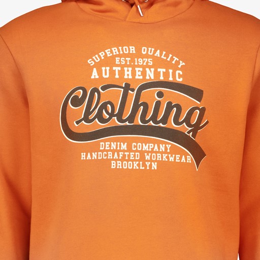 Heren hoodie oranje