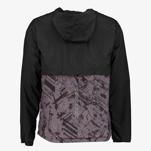 Heren hardloop anorak zwart