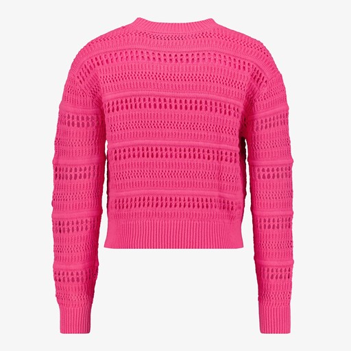 Gebreide meisjes trui roze