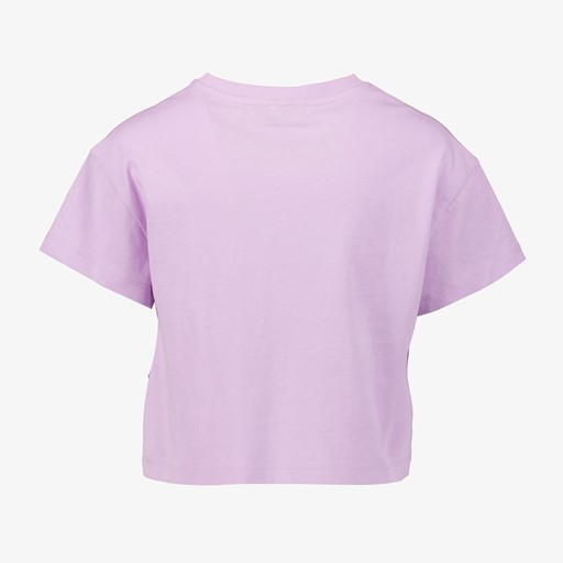 Meisjes T-shirt paars met tekst