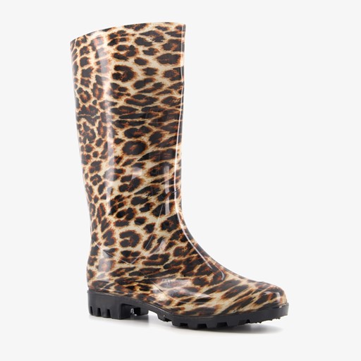 Dames regenlaarzen met luipaardprint