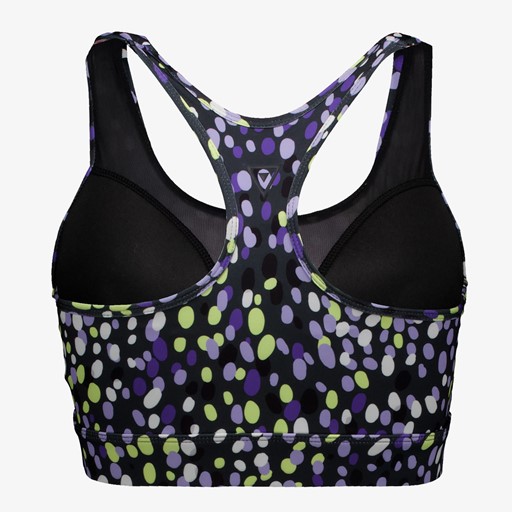 Dames sport BH zwart met print