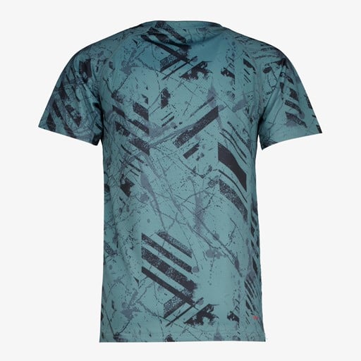 Dry kinder sport T-shirt blauw met print