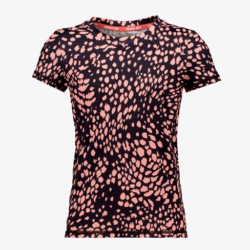 Dry sport meisjes T-shirt met roze print