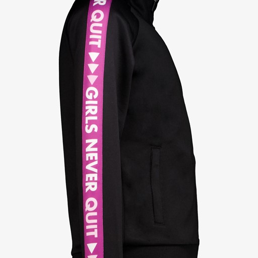 Meisjes sportvest zwart/roze