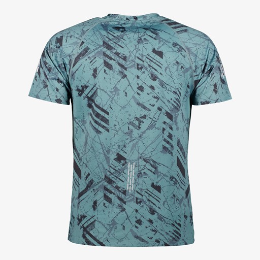 Dry heren hardloop T-shirt blauw met print