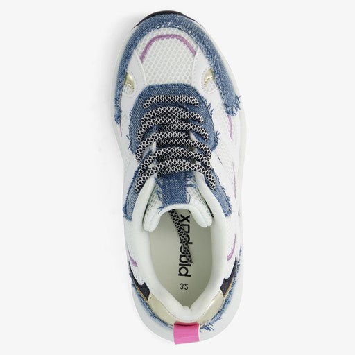 Meisjes dad sneakers met denim details