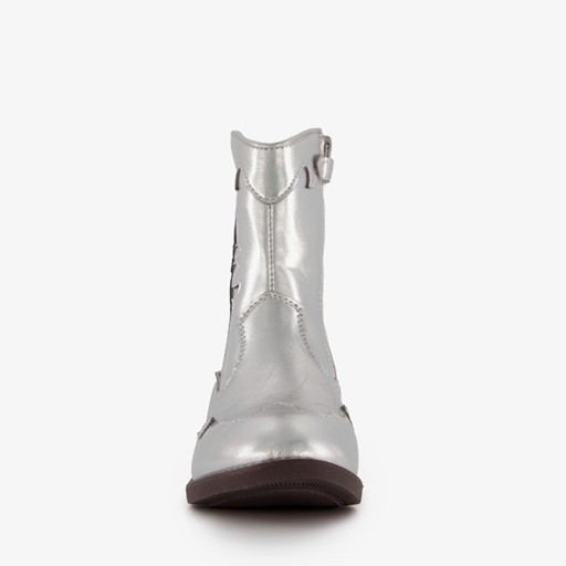 Meisjes western boots zilveren metallic