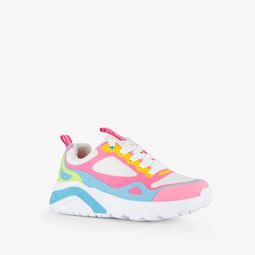 Uno meisjes sneakers wit roze
