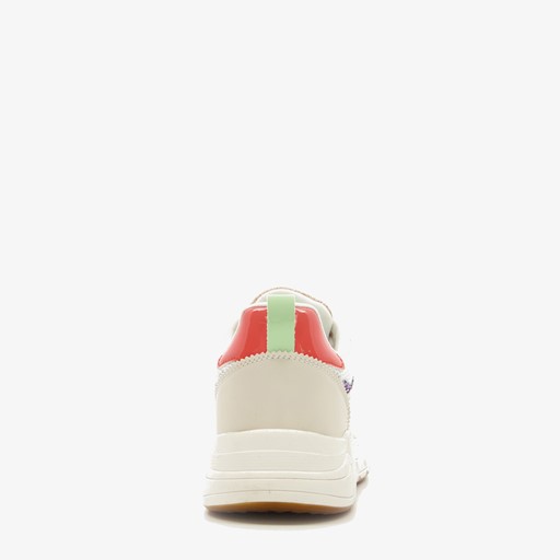 Meisjes dad sneakers wit roze