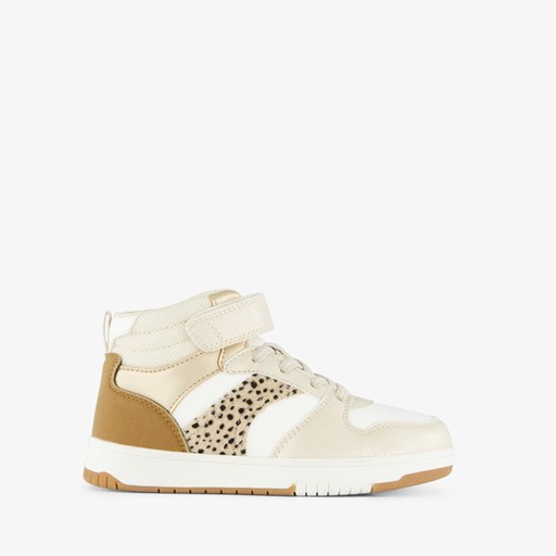 Hoge meisjes sneakers met luipaardprint