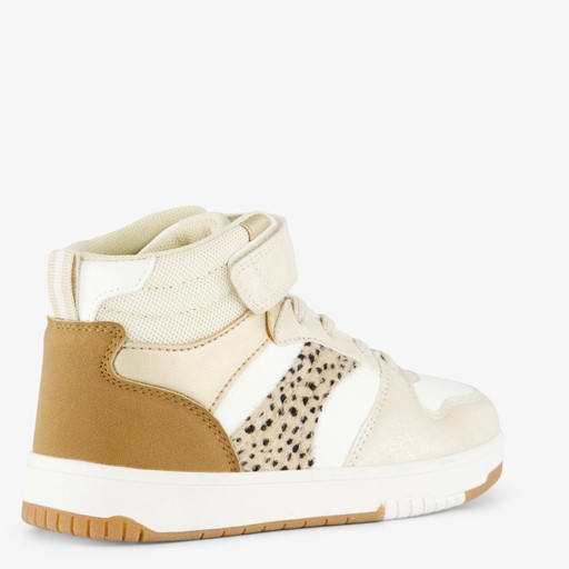 Hoge meisjes sneakers met luipaardprint