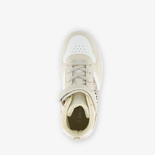 Hoge meisjes sneakers met luipaardprint