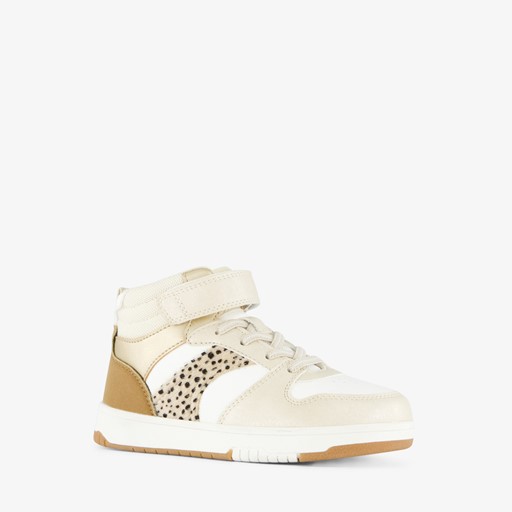Hoge meisjes sneakers met luipaardprint