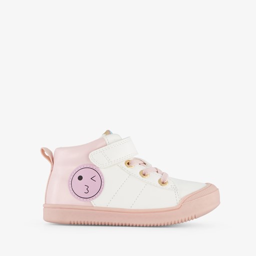 Hoge meisjes sneakers met smileys