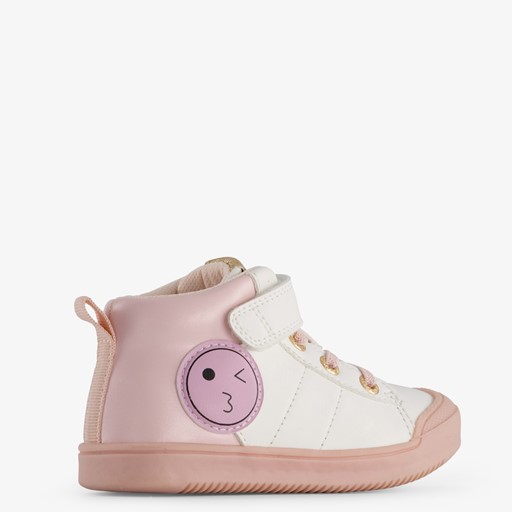 Hoge meisjes sneakers met smileys