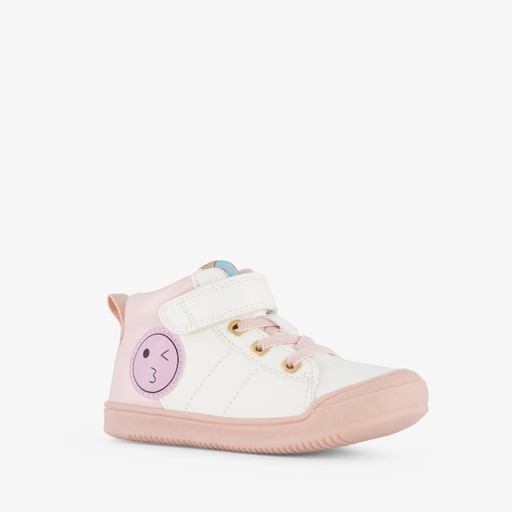 Hoge meisjes sneakers met smileys