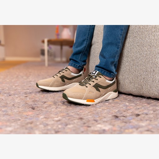 Jongens sneakers met legergroene details