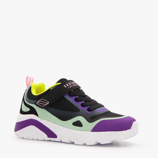 Uno Lite meisjes sneakers paars zwart