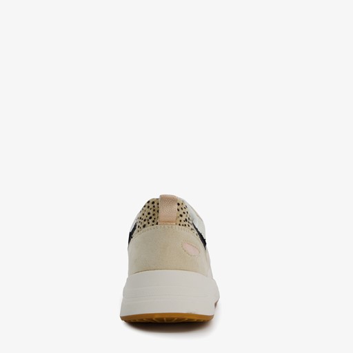 Dames sneakers beige met panterprint