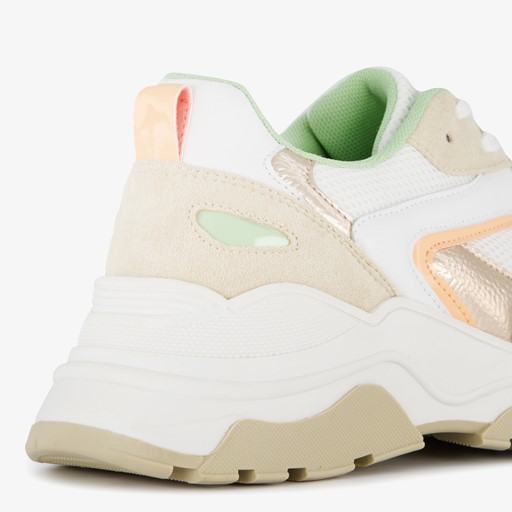 Dames dad sneakers met pastelkleuren