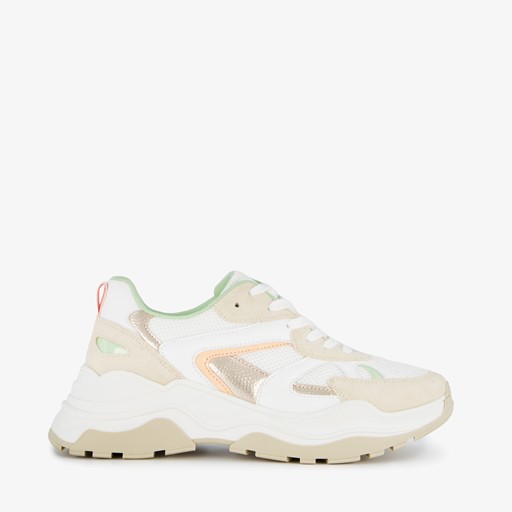 Dames dad sneakers met pastelkleuren