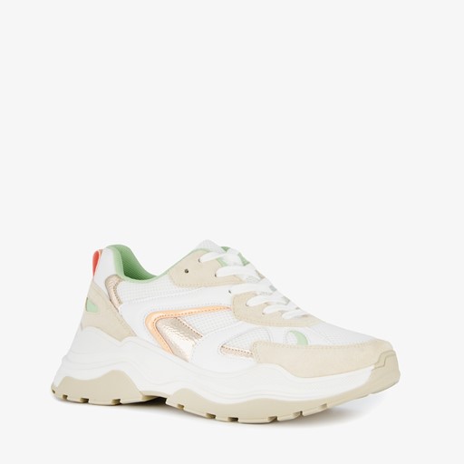 Dames dad sneakers met pastelkleuren