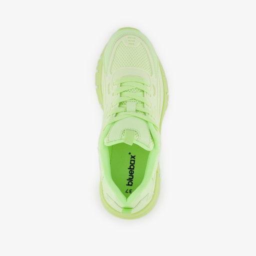 Dames dad sneakers neon groen