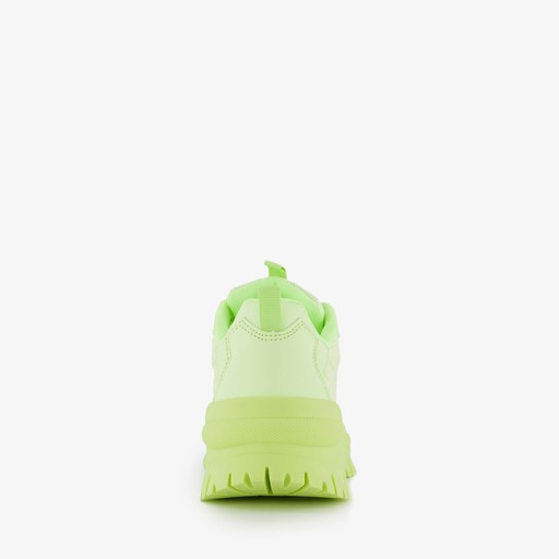 Dames dad sneakers neon groen