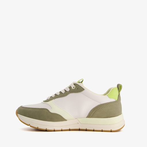 Vegan dames sneakers groen beige