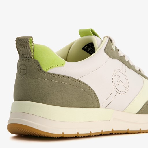 Vegan dames sneakers groen beige
