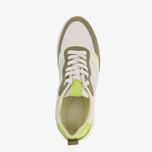 Vegan dames sneakers groen beige