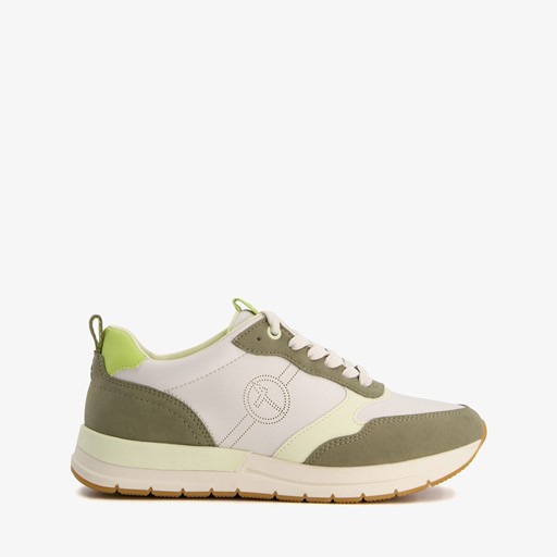 Vegan dames sneakers groen beige