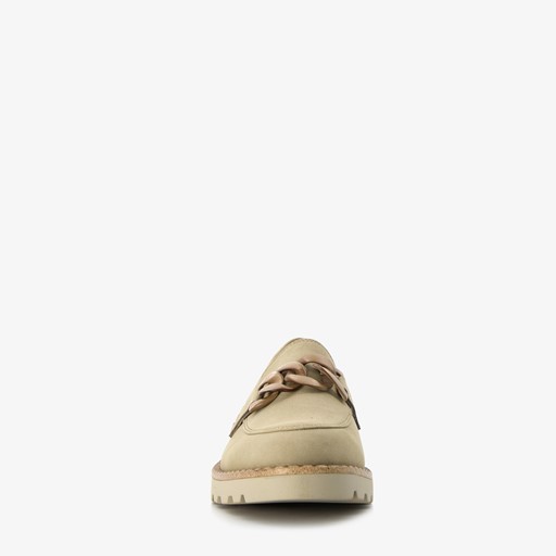 Dames loafers taupe