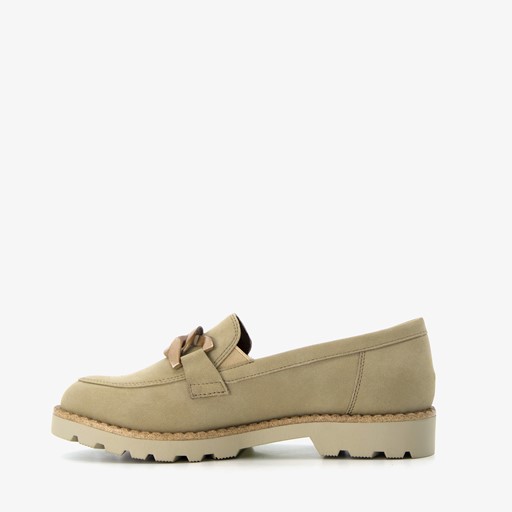 Dames loafers taupe
